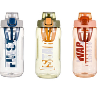 Tasse à eau en plastique 1400ml 1 gallon PC Infuseur à fruits de grande capacité avec marqueur de temps