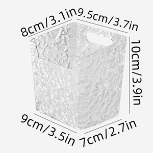 Cosmetic Organizer Glacier Pattern Plastic Wall Mount Storage <b>Box</b> With Pink Bow For Bathroom <b>Makeup</b> Storage - Product Image 4