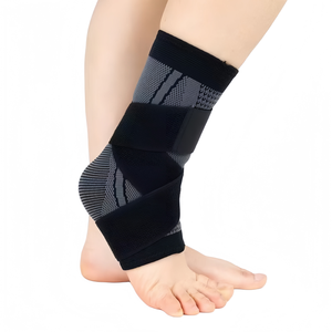 Apoio tornozelo confortável ajustável com tecido macio elástico compressão cinta para entorse e fascite plantar tratamento - Product Image 1