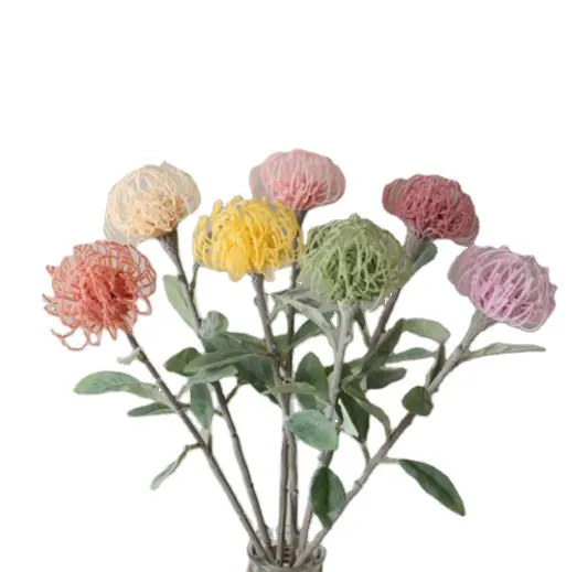 Флокированный цветок для украшения свадьбы, недорогие искусственные цветы для украшения оптом