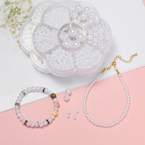 Diy Jewelry Accessories <b>Pearl</b> <b>Set</b> White Round Plastic Resin For Jewelry Making - Product Image 3