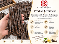 Fèves de vanille entières de 16 cm, gousses de vanille parfumées, bâtonnets de vanille pour la pâtisserie maison, les gâteaux, la crème glacée, les desserts, le café, vente en gros