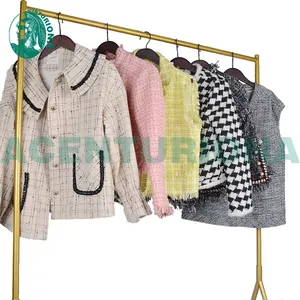 luxury wool tweed fabric Second-hand discount jacket apparel stock us used clothing bales free used second hand clothes