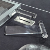 Poussoir de billets professionnel court en acrylique avec anneaux en caoutchouc antidérapants pour un glissement fluide des billets, matériel de jeu pour tables de Baccarat et de Poker