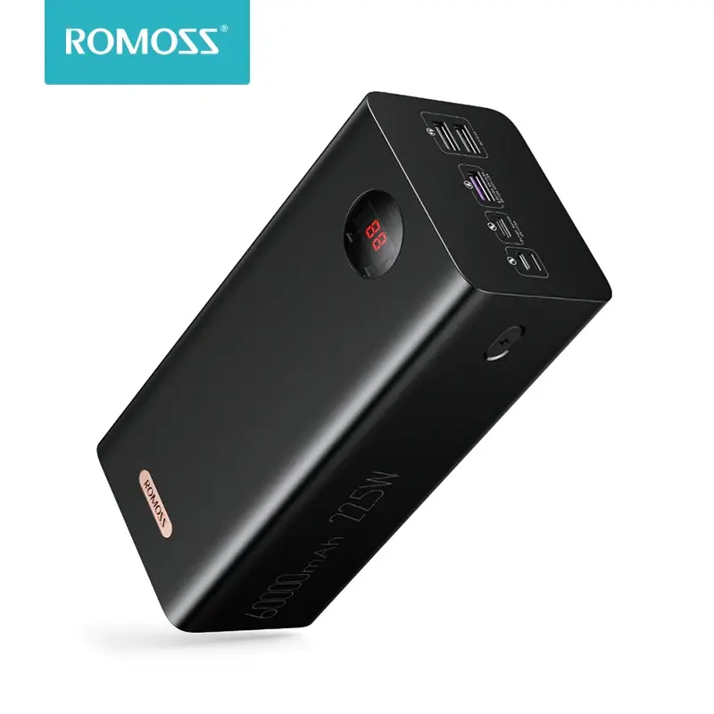 Original Romoss PEA60 Power Bank 60000mAh PD QC Quick Charge Portable External Charger For Laptop iPhone Xiaomi Power Bank