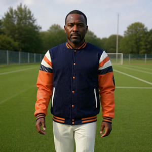 <b>Men's</b> High Street Style Varsity <b>Jackets</b> Wool Leather Sleeve Casual Custom Logo Sportswear College <b>Baseball</b> <b>Jacket</b> <b>For</b> <b>Men</b> - Product Image 3