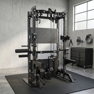 Stazione di Allenamento Multifunzionale Dotata di Smith Machine Standard e Robusto Power Rack per Allenamento Bodybuilding - Product Image 1