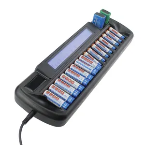 Doublepow ZN1680C 16 Smart Multi-Slot Charger สำหรับ AA AAA 9V ขนาด Ni-CD Ni-MH แบตเตอรี่