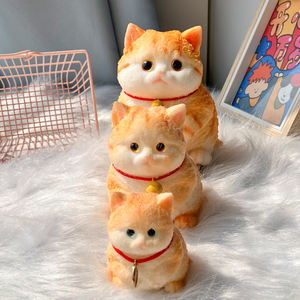 Jouet anti-stress mignon en forme de chat orange biomimétique, solide, petit animal, cadeau pour les enfants de 8 à 13 ans - Product Image 2