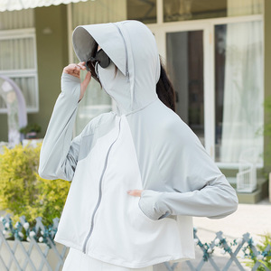 Chaqueta de Protección Solar para Mujer Jiemeirui, UPF50+, Transpirable, con Capucha, Manga Larga, para Actividades al Aire Libre - Product Image 3