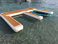 Planche à pagaie flottante gonflable Drop-Stitch Plate-forme Jet Ski Dock Tapis d'eau EVA pour le stationnement des bateaux