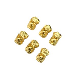 Abalorio de la suerte Pixiu Qunlvsheng para bebé, cuentas dispersas de plata chapada en oro para pulseras y accesorios DIY - Product Image 4