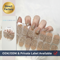 Service de Marque Privée pour Wraps d'Ongles Semi-Durcis en Gel UV avec Logo Personnalisé ; Faible MOQ, Fabricant Professionnel OEM ODM pour Marques de Beauté
