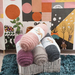 Fil à crocheter fantaisie COOMAMUU YX011 75 G en mélange de polyester et de mohair, teinture fantaisie, écologique, anti-boulochage, 12s/4, maille moyenne - Product Image 4