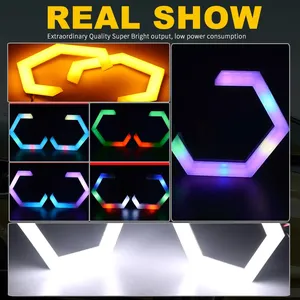 2 шт. 12 В/24 В RGB шестигранные кольца с подсветкой - Product Image 3