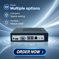 Mini PC Compact Intel Celeron J1900 N2840 VGA Double Affichage Gigabit Ethernet USB3.0 DDR3 DDR4 Windows 10/11 Linux pour Entreprise