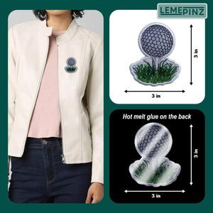 แผ่นปะติดรูปลูกกอล์ฟ 3 แบบ สำหรับรีดติดเสื้อผ้า กระเป๋า หมวก กางเกงยีนส์ - Product Image 4