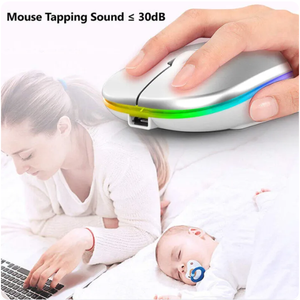 Không Dây BT 2.4G 2-in-1 chế độ kép RGB Backlit Chuột quang chơi game thuận tay phải Ergonomic xách tay Sạc USB máy tính xách tay Mac - Product Image 4