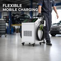 Chargeur rapide DC mobile pour véhicules électriques 20 kW, 30 kW, 40 kW, CCS, GB/T, CHAdeMO, NACS, écran tactile 7 pouces, OCPP, station de recharge commerciale pour véhicules électriques