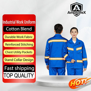 Combinaisons de travail de sécurité personnalisables pour hommes avec bandes réfléchissantes, uniformes à faible MOQ pour le travail industriel et en extérieur - Product Image 1