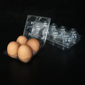 Boîte à œufs de cailles, 4/6/12/15/16/20/30 trous, emballage Transparent, en plastique PET, plateau en Blister Transparent