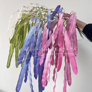 Plantas Verdes Artificiales, Ramo de Vainas de Guisantes, Flor de Seda de Alta Simulación, Decoración para Bodas - Product Image 1