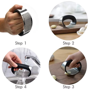 Stainless Steel Garlic Press <strong>Chopper</strong> Garlic Cutting Tool Cutter <strong>Ginger</strong> Crusher Household Kitchen Accessories - Product Image 4