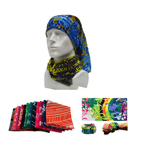 <span class=keywords><strong>Bandana</strong></span> Quadrata Personalizzata per Donna, Decorazione Moda con Stampa Serigrafica, Bandane in Cotone Multicolore Personalizzate - Product Image 5