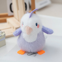 Mini Peluches Réalistes Animaux Sauvages : Porte-clés Oiseaux (Petit Moineau, Toucan, Perroquet, Pécanine)