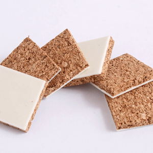 Natuurlijk Houten Kurk Spacers Met Pvc-Schuimsteun Beschermend En Dempend Materiaal Antislipverdeler Voor Zwaar Glas