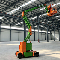 Nouvelle plateforme de travail aérien articulée autopropulsée électrique Jiubang 12M avec flèche hydraulique et garde au sol de 0,3 m, fabriquée au Shandong