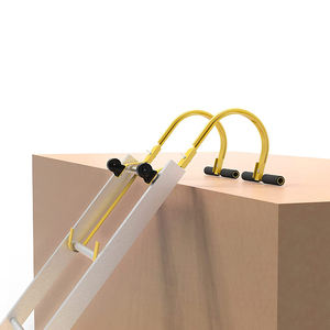 JH-Mech stabilizzatore per scale in acciaio per impieghi gravosi facile da usare gancio per tetto con scala in acciaio da 2 pezzi con ruota - Product Image 3