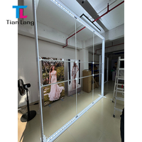 Salon commercial publicité idées carré Led profil cadre tissu boîte à lumière Seg sans outil tissu cadre Textile bannière