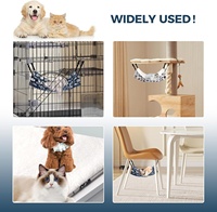 Hamac pour chat suspendu réversible et doux, lit de cage réglable, lot de 2, nid douillet pour animaux de compagnie