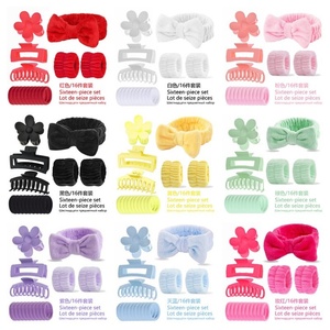 <span class=keywords><strong>Wow</strong></span> Sheila Lazos para el pelo con lazo de mariposa, Pinzas para el pelo, Bandas elásticas sin costuras para la muñeca, Bandas elásticas para el pelo para lavado facial y maquillaje, Paquete en bolsa de PVC - Product Image 2