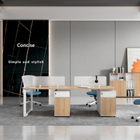 Bureau modulaire de Table pour personnel, meuble de 4 places, avec Partition, bureau