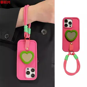 Gry260 Đen DIY Dog thẻ Túi treo dây đeo thích hợp cho 5 trường hợp điện thoại Iphone 14 Pro Max cao cấp 13 da