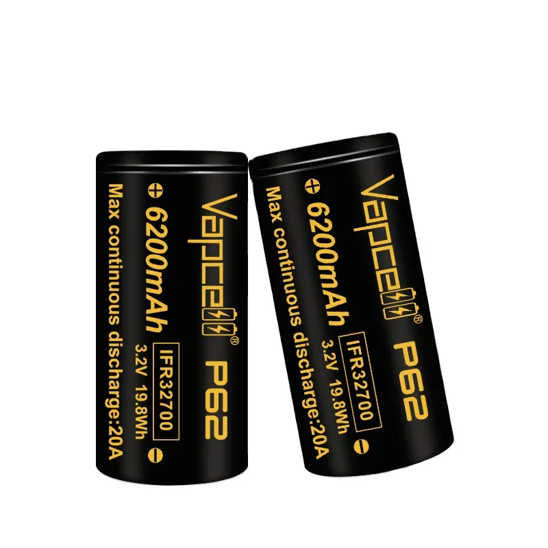 Vapcell P62 6200Mah 20A 3.2V fabrika fiyat pil hücresi şarj edilebilir 32700 IFR lityum iyon batarya DIY pil paketi için