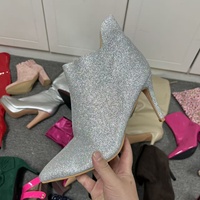 Bottes pour femmes en stock, élégantes et confortables, à talons aiguilles, chaussures de fête de Noël, modèles variés, vente en gros