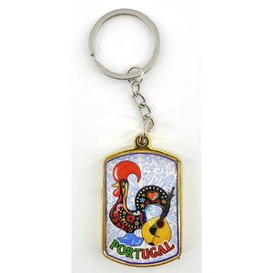 Vintage Style Metal Alloy Ring Keychains Portugal Rooster Turtle Design UV Offset Printing Cartoon Style <b>Gift</b> Keychains for Sale - Product Image 3