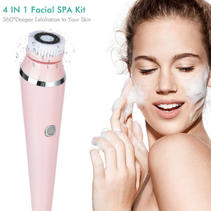 Máquina de Belleza <span class=keywords><strong>Facial</strong></span> Sónica Eléctrica 4 en 1, Kit de Spa con Cepillo <span class=keywords><strong>Eléctrico</strong></span> Impermeable para Limpieza de la Piel <span class=keywords><strong>Facial</strong></span>, con Funciones de Exfoliación y Masaje - Product Image 3