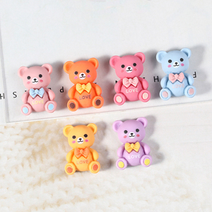 Miniatures d'ours en résine, breloques et accessoires pour la création de bijoux, épingles à cheveux, broches, objets faits main, coques de téléphone et aimants de réfrigérateur - Product Image 3