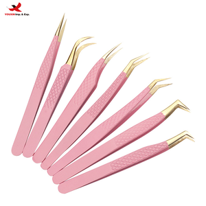 Pince à épiler professionnelle en acier inoxydable pour extensions de cils, volume de cils, GZ RTS, commande en gros mixte - Product Image 1