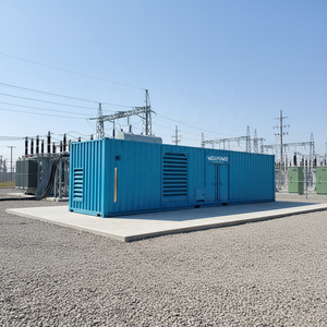 Générateur de puissance en conteneur silencieux 1000KW 1200KW 1600KVA 1800KVA 2000KVA à démarrage automatique, refroidissement par eau, 400V - Product Image 2
