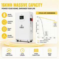 Batería de Litio Solar de 16 kWh, 51.2V, 314AH, 300Ah, 16 kW, en Stock en la UE, Batería de Litio de 16/15 kWh para Sistemas Solares Domésticos de 48V