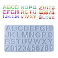 Meeres-Themen-Kuchen-Fondant-Silikonform, englische Zahlen, Buchstaben, Textformen, Kerzen- und Seifenformen für DIY-Dekoration, Bastelprojekte