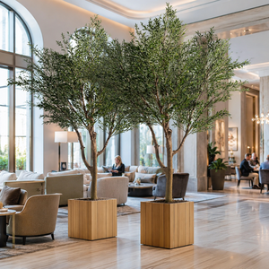 Fabricant Grossiste Grand Arbre <span class=keywords><strong>d</strong></span>'Olivier Artificiel en Soie, Toujours Vert, avec Pot, pour <span class=keywords><strong>D</strong></span>écoration Intérieure et Extérieure de Restaurants et Centres Commerciaux - Product Image 3