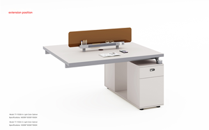 Escritorio de Oficina Individual de Estilo Moderno al Mejor Precio, Muebles de Oficina de Tablero de Partículas, Asientos Extensibles para Edificios de Oficinas - Product Image 2