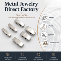 Connecteurs de chaîne de montre en acier inoxydable, fermoirs d'extrémité, accessoires de bijouterie, traitement personnalisé en usine, personnalisation d'échantillons, OEM