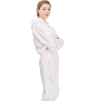 Combinaison de protection de sécurité antistatique jetable en polyester haute ténacité, unisexe, avec des caractéristiques ignifuges
